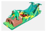 Digital Painting Large Bouncy Obstacle Course , Inflatable Combo Bouncer Dual