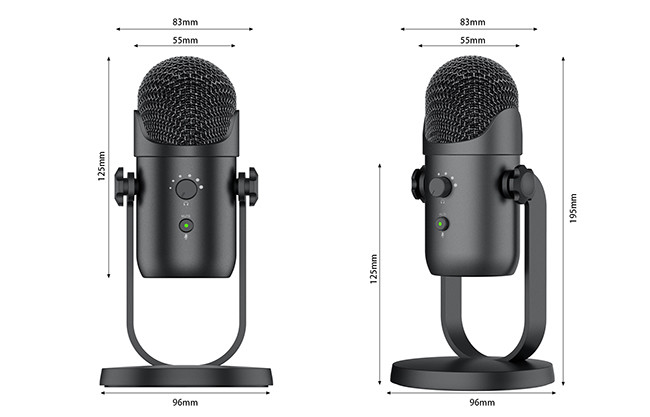 20Hz-20KHz Gaming Recording Microphone For PS 4&5 Headphone