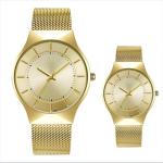 44mm 36mm Couple Watches Quartz Goldtone Silvertone Male Female Set