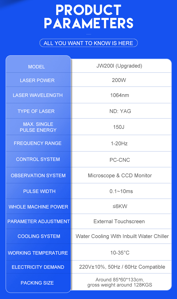 Direct Jewelry Laser Welding Machine with Fiber Yag Laser Source 200W/300W Gold and Max Laser Core Components