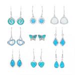 Synthetic 925 Silver Sterling Opal Jewelry 6mm Heart Stud Earrings For Women