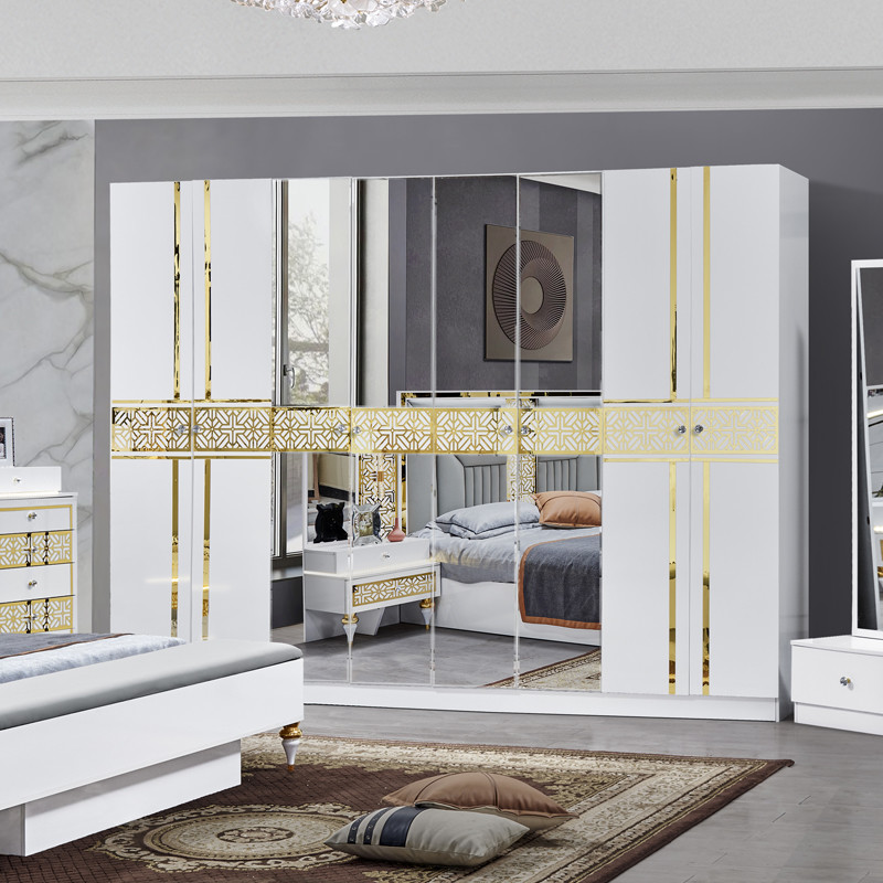 Wholesale French Home Wood Frame Master Room Double Bed Room Set Modern Wooden King Size Luxury Bedroom Furniture