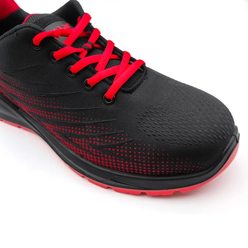 Construction Safety Shoes With Steel Toe / Breathable Flyknit Safety Shoes