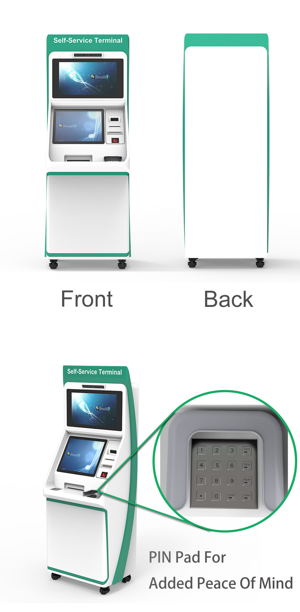 Display Self Printing Kiosk Touch Screen Multifunction Android Touch Screen Kiosk