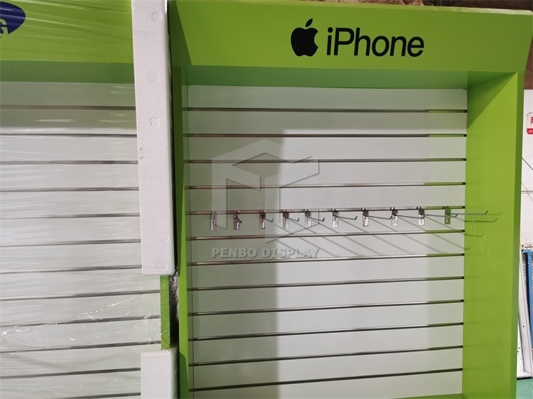 Slatwall Mobile Phone Display Showcase Store Furniture 8mm Thick Metal