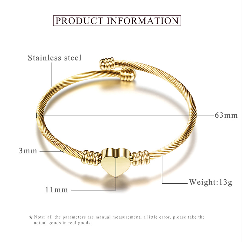 Goldplated Stainless Steel Bangle Charm Bracelets Endless Insert ODM