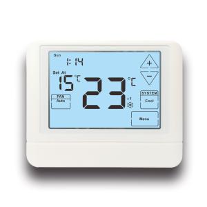 China 24V Heat Pump Weekly Programmable Room Thermostat Auto Changeover wholesale