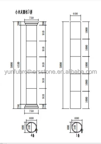 Modern Wood Grain Corinthian Marble Column Cladding for Customized Villa Enhancements