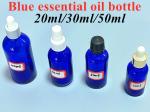 20ml 30ml Essential Oil serum skincare cosmetic package bottle Cobal Blue Glass