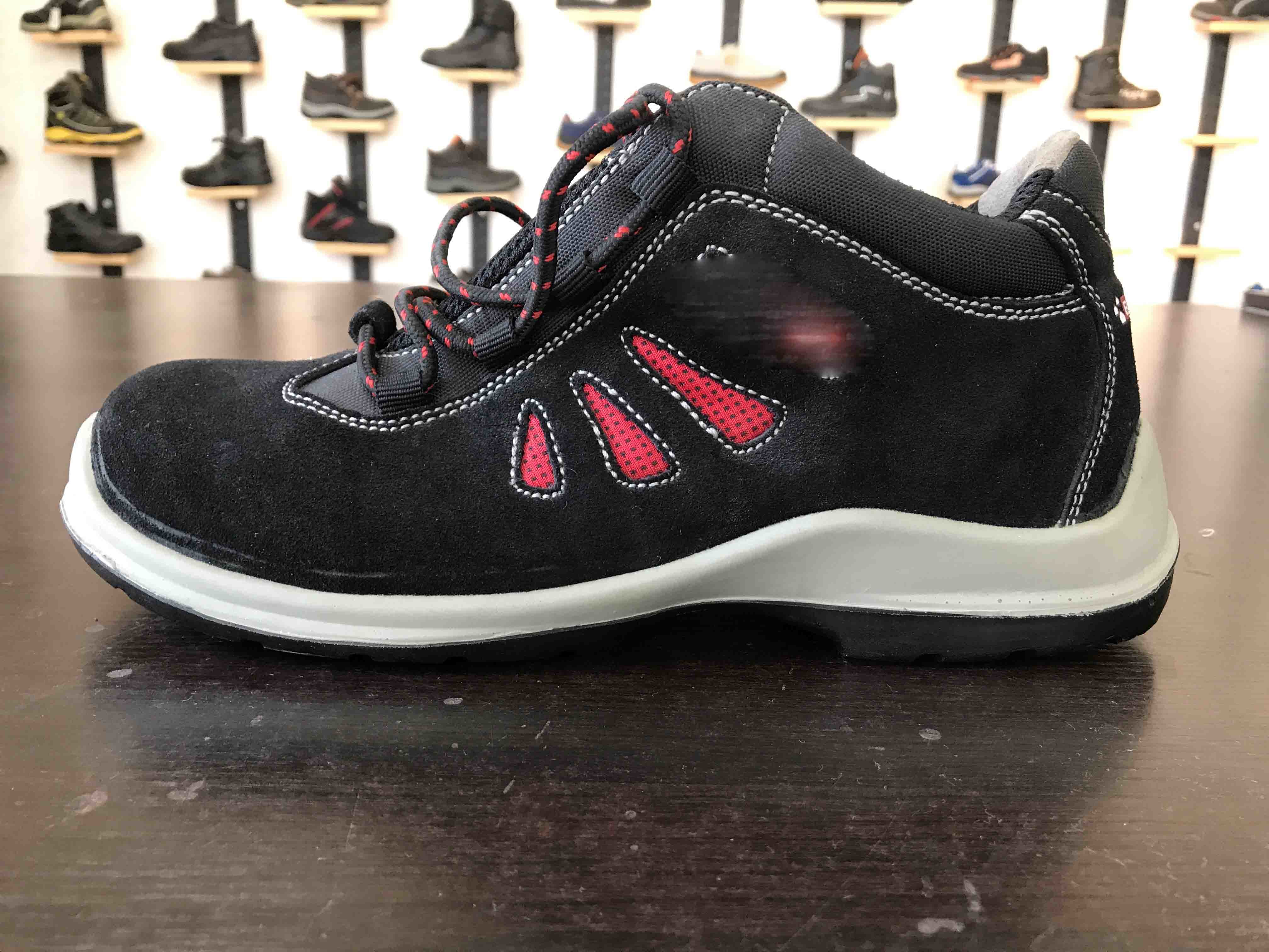 Ladies Steel Toe Safety Shoes Smooth Full Grain Leather Upper Casual Steel Toe Shoes
