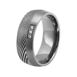 Custom Pure Tantalum Ring Jewelry Round Edges 7mm Stone Setting