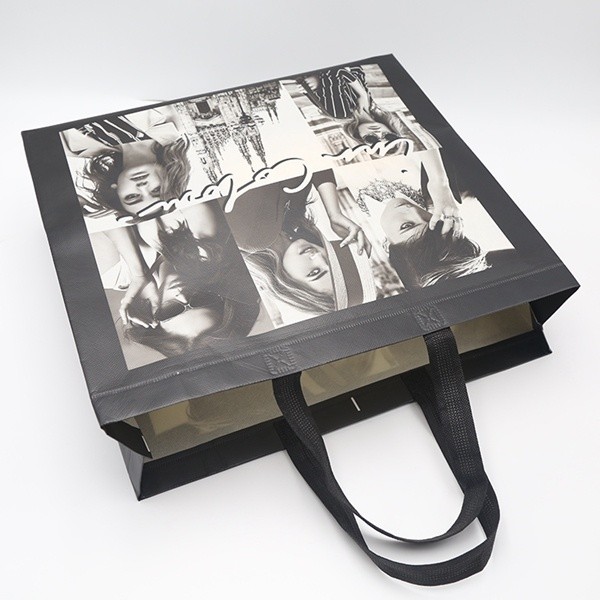 Promotional full printing factory OEM plain ultrasonic non woven tote bag
