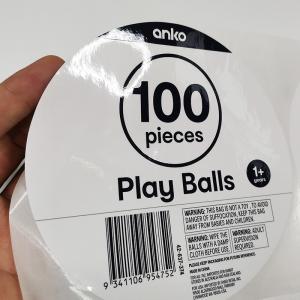China BOPP Packaging Label Stickers Synthetic CMYK Round Removable Sticker Paper wholesale