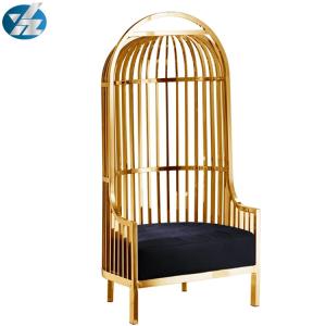 China Colorful Gold Birdcage Chair Bride And Groom Chairs 10KGS 201 Stainless Steel wholesale