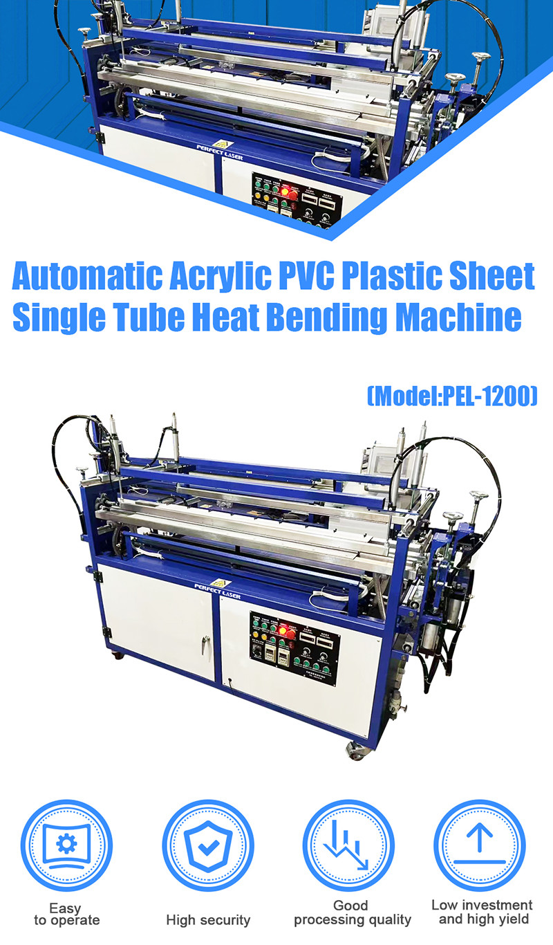 Acrylic PVC Plastic Sheet Automatic Single Tube Hot Heat Bending Bender Machine