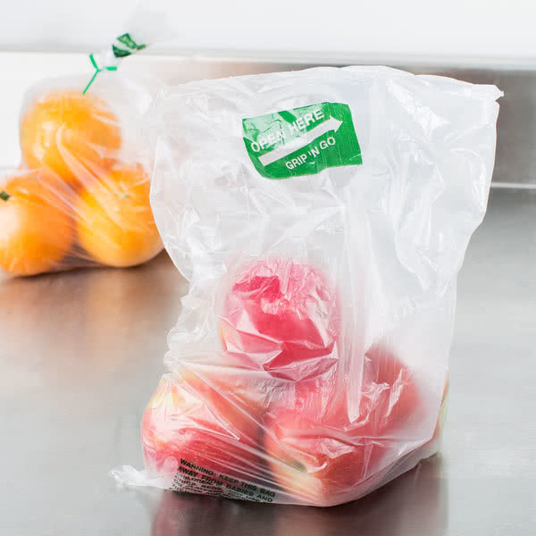 Recyclable Hdpe Produce Bags 10" X 15" Side Print Environmental Friendly