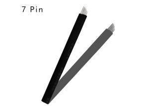 China Black 7 Pins Permanent Makeup Eyebrow Liner Tattoo Blade wholesale