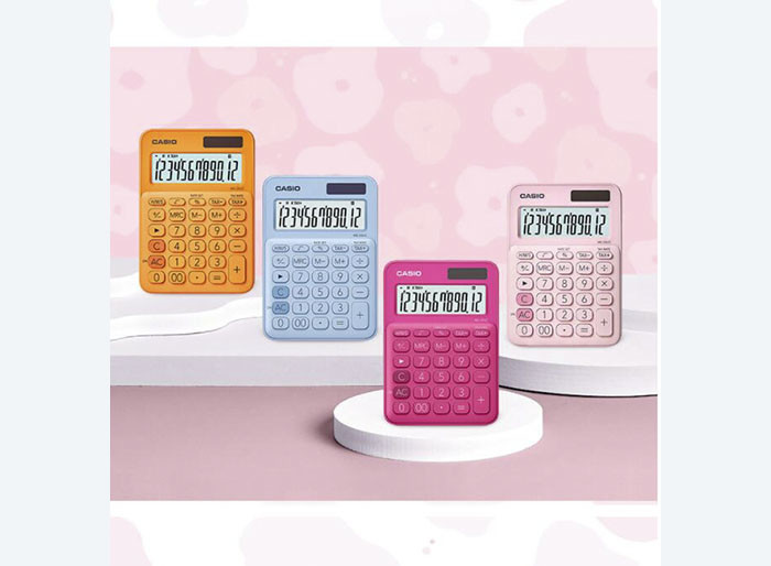 For New product Casio calculator MS-20UC pink cute business finance white-collar recommended fairy pet machine