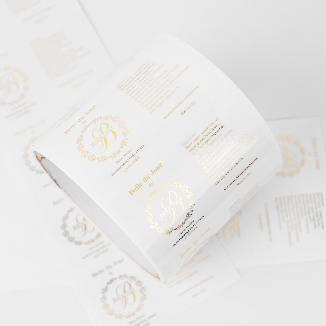 Paper Customizable Adhesive Label Sticker Cosmetic Bottle Label Stickers