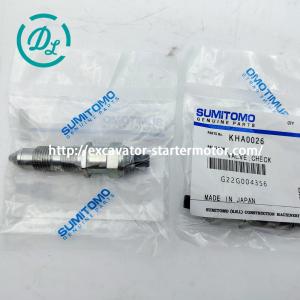 China DL Excavator Spare Parts Valve , Check KHA0026 Sumitomo Grease Valve wholesale