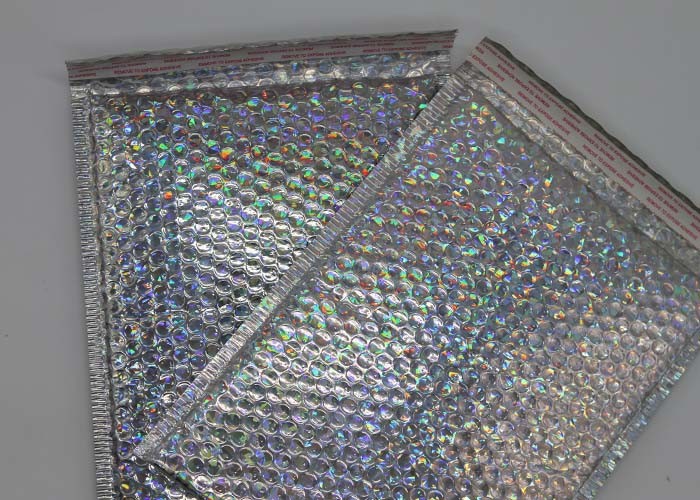 6 * 10 Laser Colorful Metallic Bubble Mailers Padded Envelopes Shiny / Matt Surface