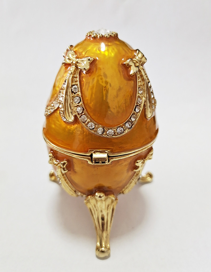 Luxury Faberge Easter Eggs Faberge-Egg Hand Painted Jewelry Trinket Box Gift for Easter Home DecorDirect Jewelry Boxes