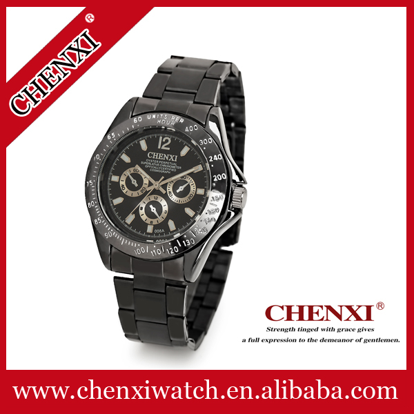 Black Gun 008A Stainless Steel Watches Unisex Fashion Jewelry Wholesale Price