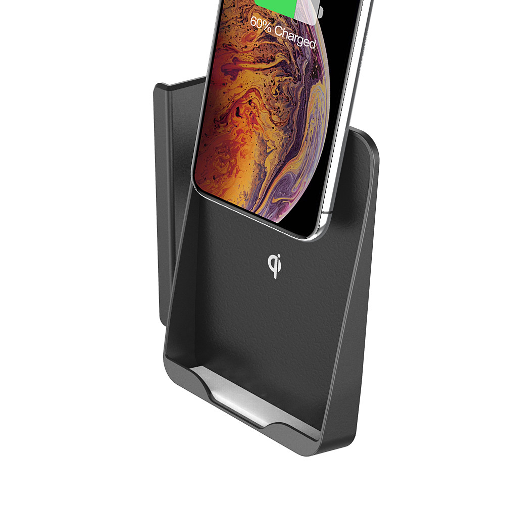Short Circuit Protection USB C Wireless Charger Stand , 2 Coils Qi Wireless Charging Stand