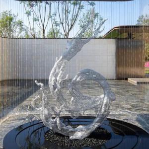China Urban Street Art Decorative Metal Sculpture Modern Stainless Steel Handmade wholesale