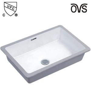 China Non - Porous Naturally Hygienic Ceramic Trough Sink Undermount Wash Basin wholesale