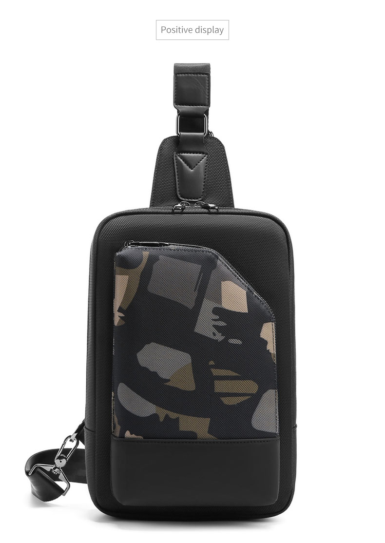 New camouflage trend fashionable one shoulder sling bag outdoor waterproof men's crossbody chest bag