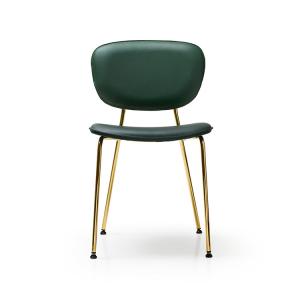 China Green Elegant Leather Dining Chairs / Small Stackable Olga Dining Chair wholesale