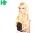 Fashion Women Blonde Wavy Long Synthetic Wigs Curly Hair With No Tangle
