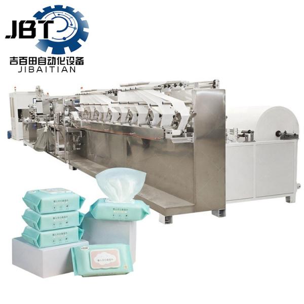 High Speed Disposable Wet Wipes Packaging Machine 60 Bags/Min Speed PLC