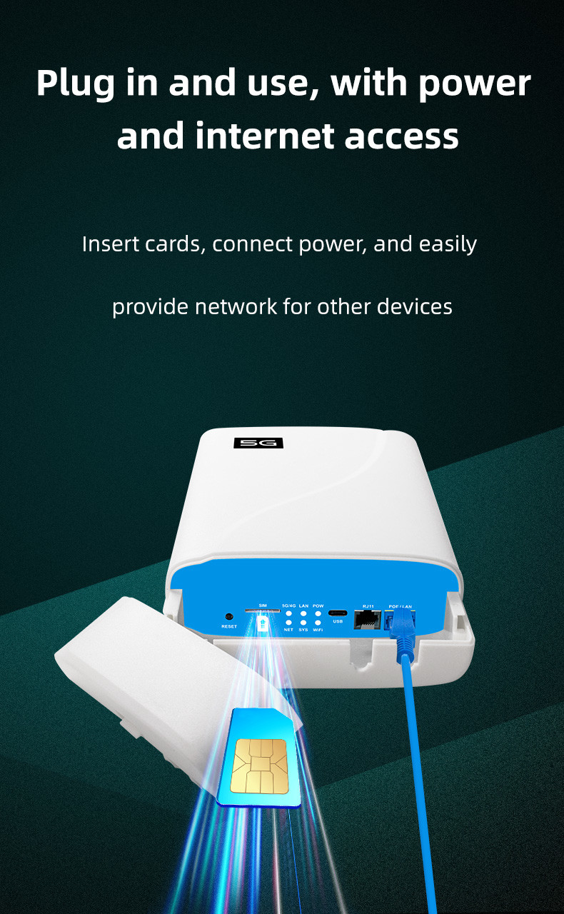 Беспроводной маршрутизатор 5G LTE CPE с шифрованием WPA - PSK / WPA2 - PSK и 1000Mbp WiFi