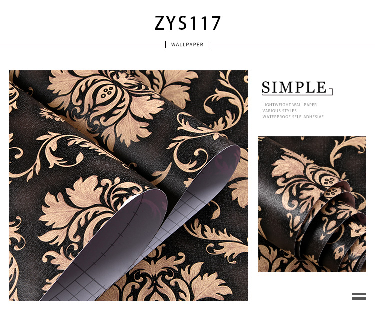 Floral 3D Brick PVC Self Adhesive Wallpaper Roll Heat Insulation