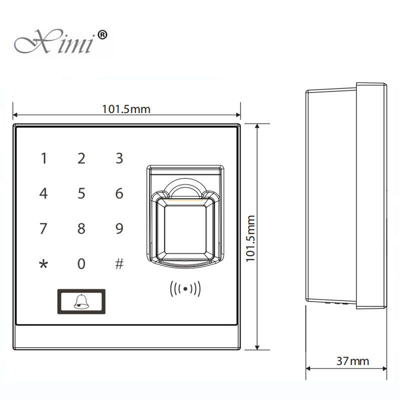 ZKteco Blue Booth Biometric Fingerprint Access Control System Door Access Controller WIth Free APP