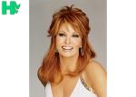 Natural Long Wave Type Hand Tied Blond Color Glueless Heat Resistant Synthetic