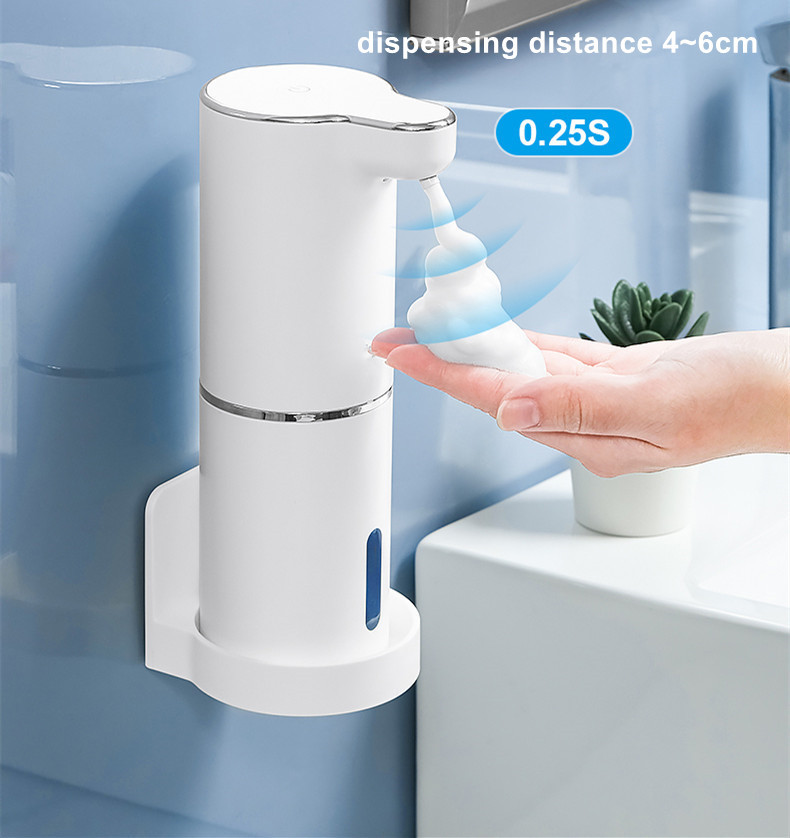 Waterproof Usb Rechargeable Soap Dispenser 300ML Touchless Countertop