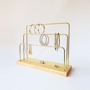 China Brass Wood Earring Display Racks / Jewelry Display Organizer Lightweight wholesale