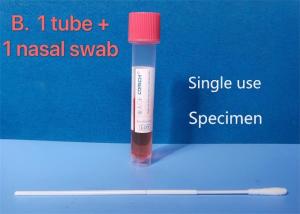 China Virus Collection Disposable Specimen Collection Tube CE FDA With Swab wholesale