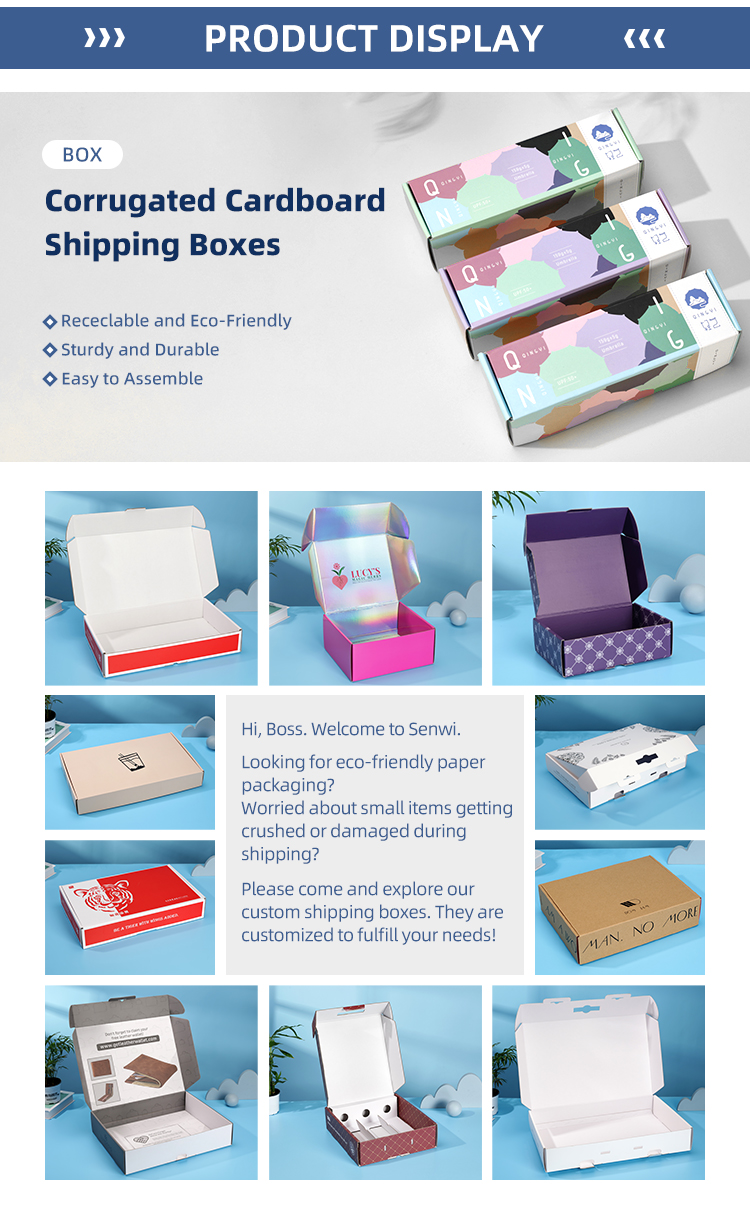 Cardboard Gift Boxes Customizable Printed Shipping Box With Rigid Divider Liner Type