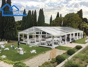 China A Shape Wedding Party Events Large Aluminium Tent House With Tarpaulin Affordable Wedding Tents wholesale