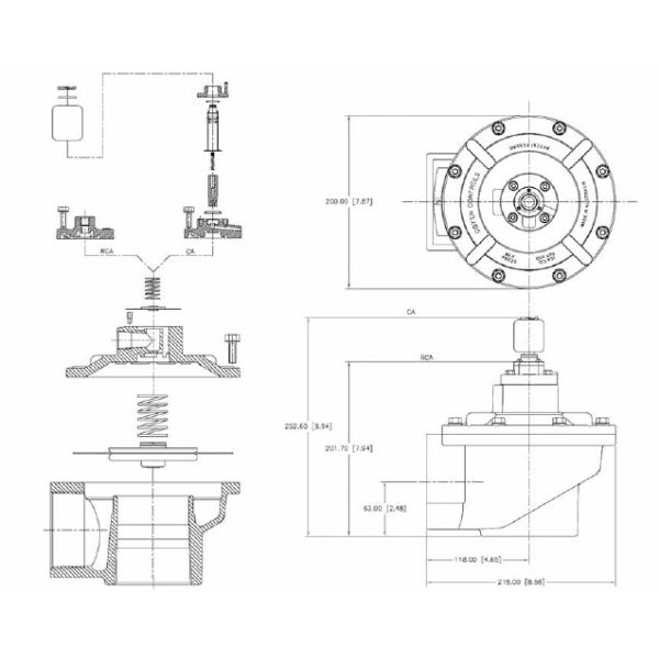 Die Cast Aluminium Dust Collector Pulse Jet Valves CA76T