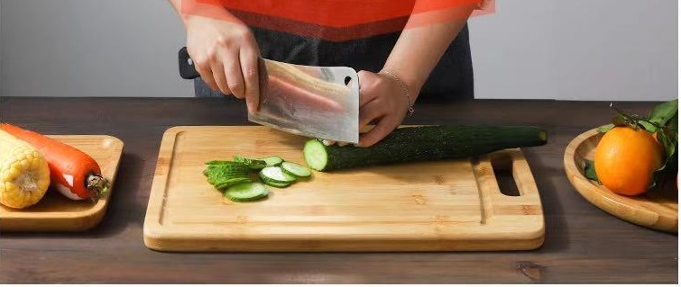 Customized Wood Rectangular Chopping Platter for Durable Vegetable Cutting in Kitchen