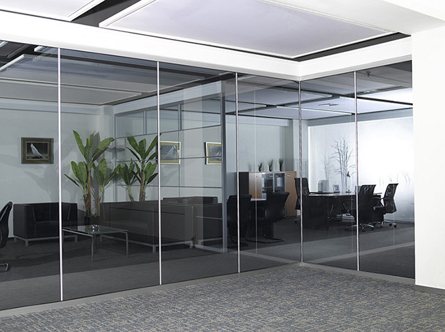40mm Black Aluminum Office Partition Wall