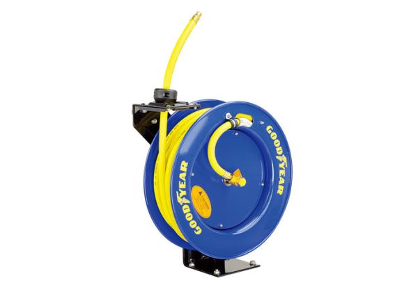 Goodyear Multi-Purpose Steel Wall and Floor Mount Hose Reel Holds 200-Feet of 3