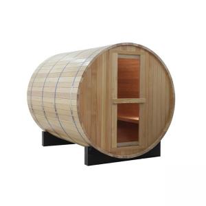China ISO9000 Dry Steam Wood Barrel Sauna 8 Person with Electric Stove Heater wholesale