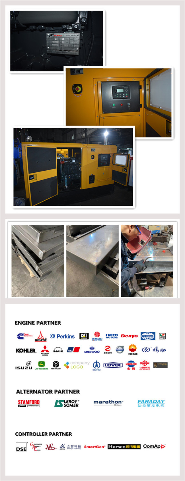 400V 4 Cylinder 20KW 25KVA Silent Electric Generator