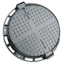 China Round Cast Iron Manhole Cover E600 F900 Black Composite Manhole Cover wholesale
